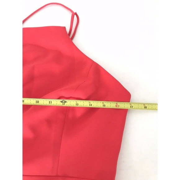 Jay Godfrey | Oahu Shore Halter Romper Jumpsuit Size 10 Red Open Back - Picture 7 of 11
